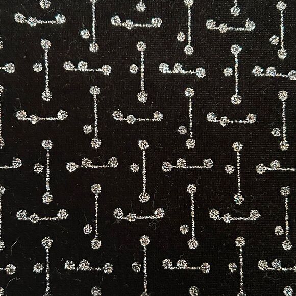 ***** 5 for $25 Notations Woman Black Velvet Top with Silver - Picture 7 of 8